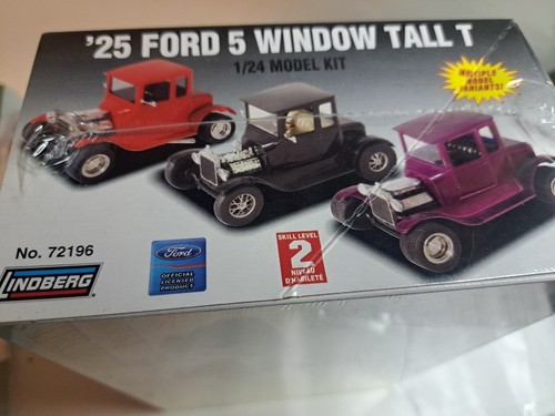 Lindberg 1/24 1925 25 Ford 5 Window Tall T 3 in 1 Model Kit Made in USA SEALED - Picture 6 of 8