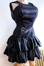 Heißes Salsa Tango Swing Cocktailkleid Abendkleid Tanzkleid Mike Benett Gr 34  