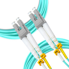 Fiber Patch Cable  LC to LC Multimode Duplex OM4 50/125 Jumper Cord  10M 32.8