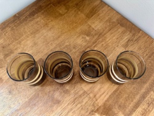 Vintage Libbey Bolero Smoke Brown Juice Glasses – Set of 4 – Mid-Century Modern - Picture 5 of 5