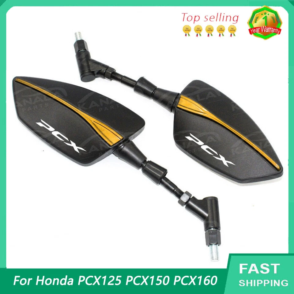 New Strom Thread Left Right Rear Rearview Mirrors For Honda PCX125 PCX150 PCX160 - Image 3 of 4