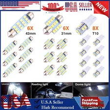 For Honda 20pcs LED Interior Lights Bulbs Kit Car Trunk Dome License Plate Lamps