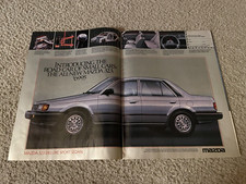 Vintage 1986 MAZDA 323 Car Print Ad 1980s "THE ROAD CAR OF SMALL CARS"