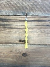 Boho Yellow Spiral Macram  Keychain