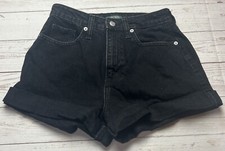 Wild Fable Highest Rise Mom Shorts Women's Size 2/26Black Denim Solid
