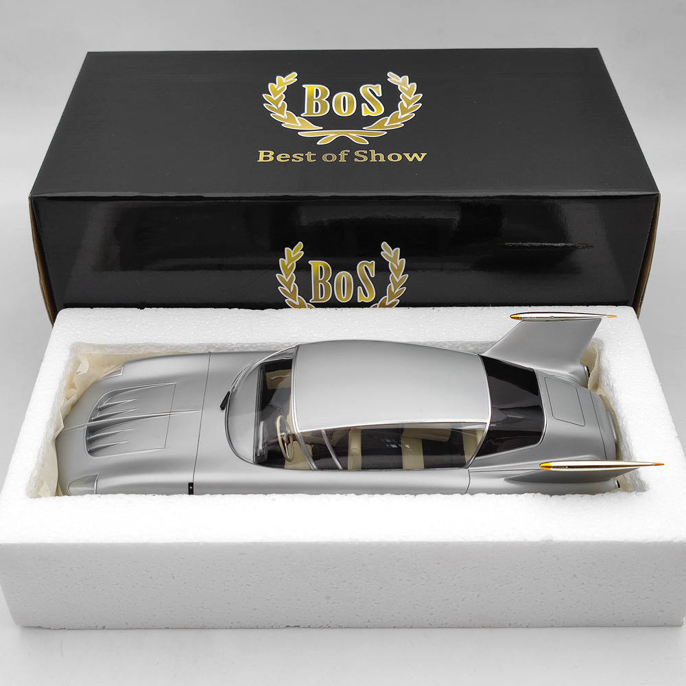 BOS 1/18 Borgward Traumwagen 1955 Silver BOS052 Resin Model Limited Collection
