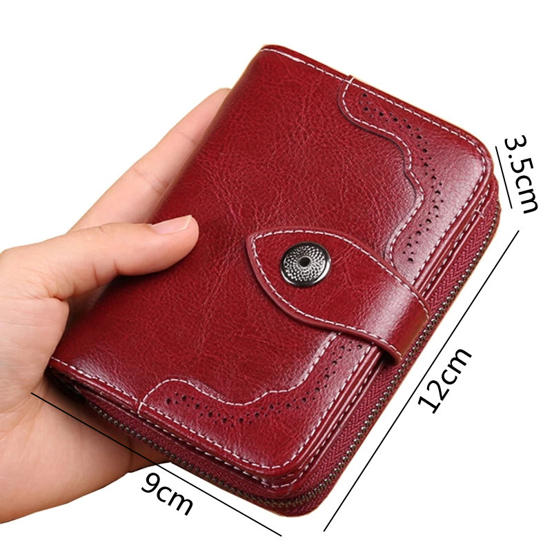 PU Leather Women Wallet Ladies Short Coin Purse Card Holder RFID