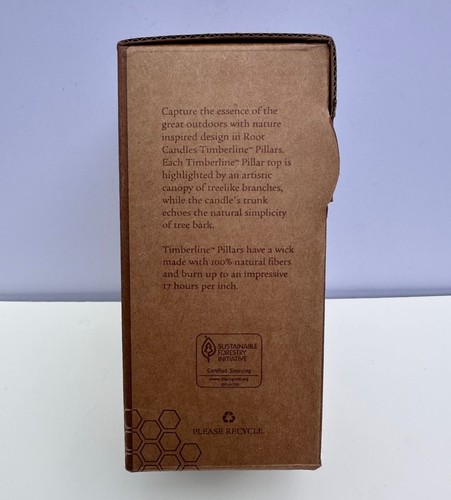 NIB Root Beeswax Enhanced Timberline Pillar Candle 336147 White 3 X 6 - Picture 4 of 6