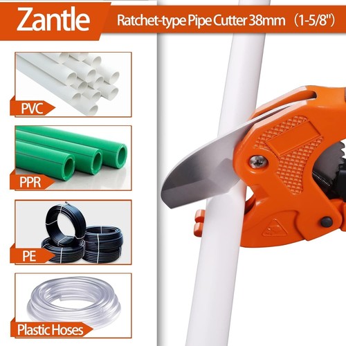 Ratchet-Type Pipe Cutter for PVC and PEX Pipes up to 1-5/8" - Home & Pro Use - Picture 5 of 10