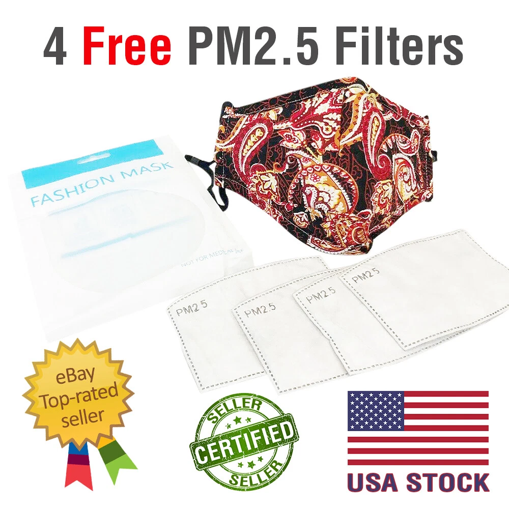 100 FACE MASK Washable COTTON BLACK RED PAISLEY Nose Wire With 4 FREE Filters
Opens in a new window