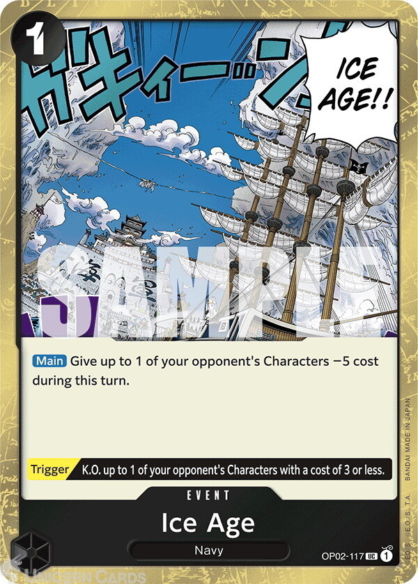 OP02-117 Ice Age : Uncommon Special Foil (Jolly Roger Flag) English One Piece TC