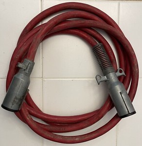 ROADWAY 7-WAY ABS POWER CORD CABLE TRUCK TRAILER SAE J560b RED 13 ft.