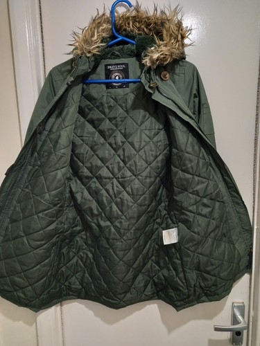 Brave Soul outdoors edition coat size 10, Zip and button - Picture 9 of 10