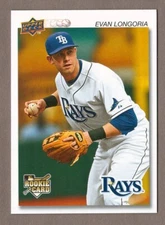 EVAN LONGORIA 2008 Upper Deck Timeline 92 ML RC #113 Rookie Card Logo Rays UD