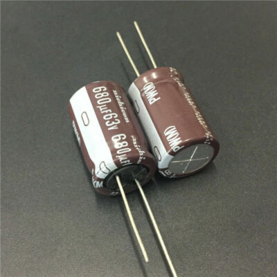 10PCS nichicon 680uF 63V PW Series 13x35mm Low Impedance Long Life 63V 680uF