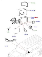 Retroviseur gauche (ou coque) Land Rover DEFENDER
