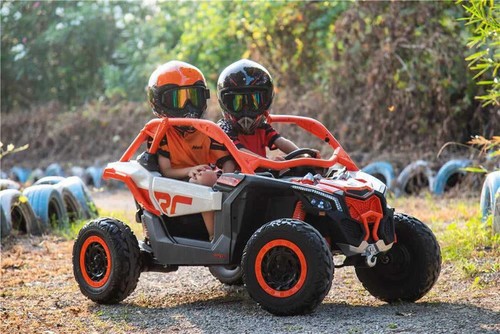 48v Can-Am Maverick 2 Seater UTV 4x4 Buggy (2x 24v) Kids Ride On Car Toy 4wd - Picture 8 of 27
