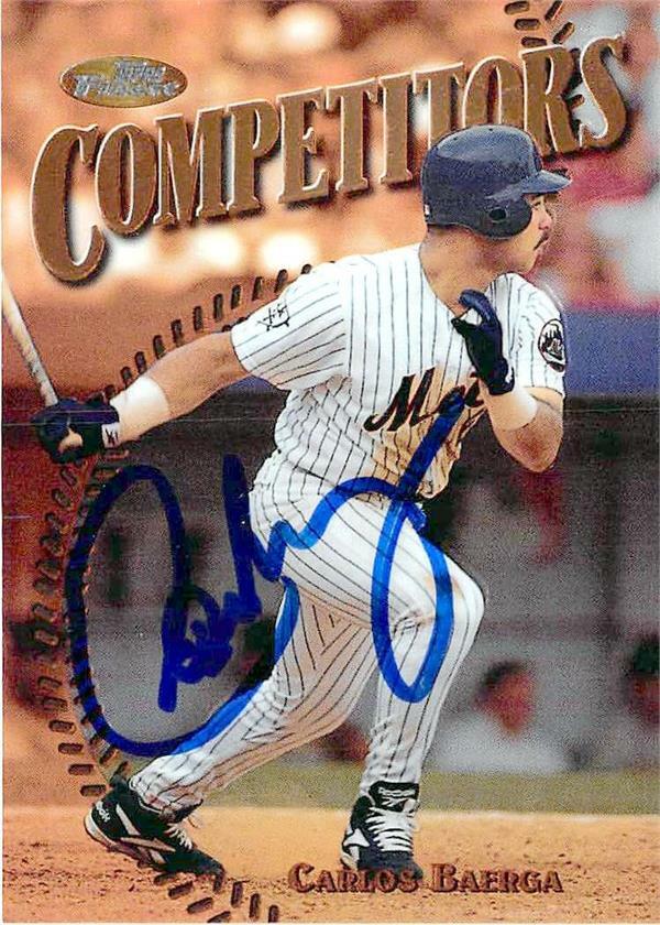 Carlos Baerga autographed baseball card (New York Mets) 1997 Topps ...
