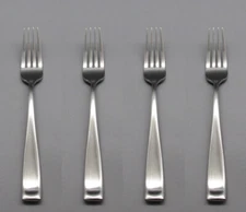 Oneida Stainless Flatware - SATIN MODA Dinner Forks - Set of Four New
