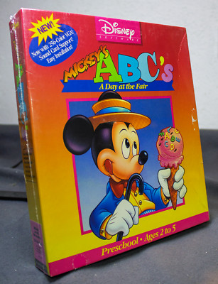 Mickey's ABC's von Disney für IBM PC MS-DOS Disk Mickey Maus A Day at the Fair