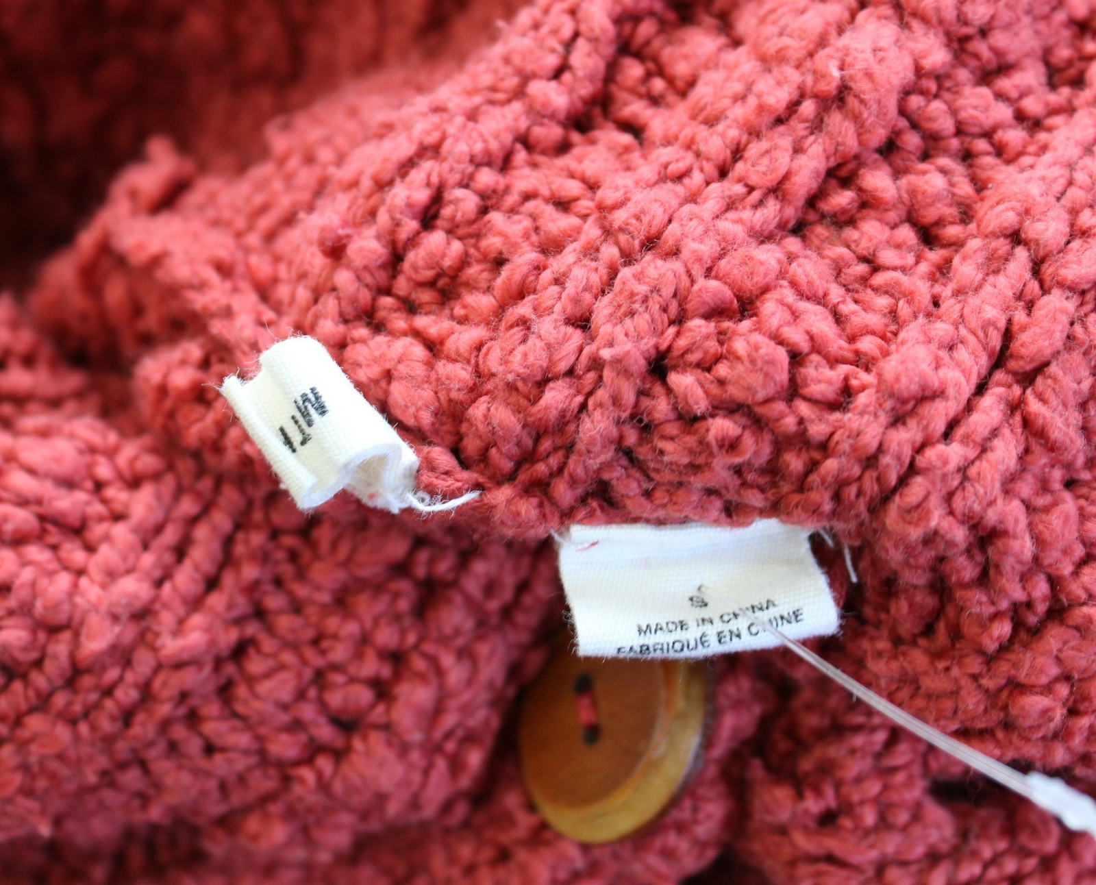 Moth Anthropologie Rust Cable Knit Button Cowl Ne… - image 5