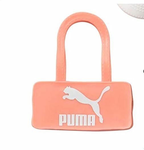 BARBIE DOLL ACCESSORY PEACH COLORED PUMA LOGO PURSE