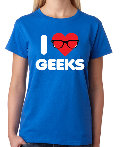 I Love Geeks T-Shirt Ladies Nerd Tee Damen Lady-Fit Top - Bild 5 von 7