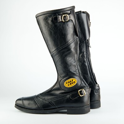 Bates Fast Lane Motorcycle Cafe Racer Boots Black Men's 9.5 USA Made AMAZING!!!