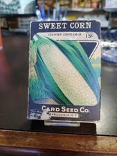 Vintage 1900s NOS Full Card Seed Co. Fredonia NY Nox County Gentleman Sweet Corn