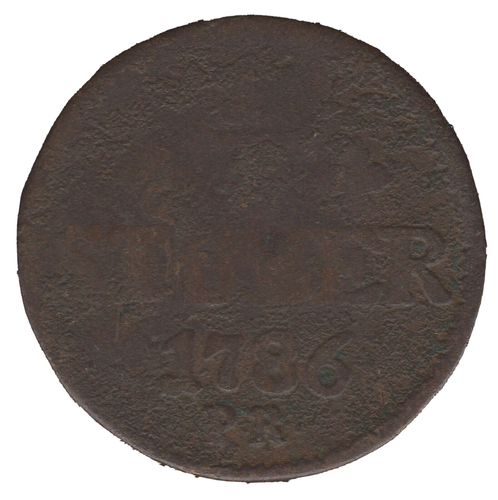 1786 VR Deutsche Staaten Julich-Berg 1/2 Stuber Münze