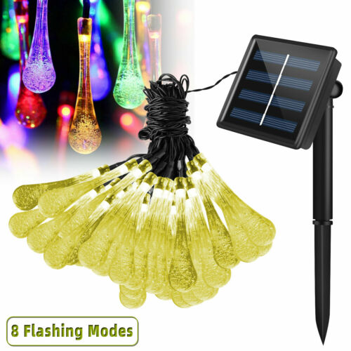 30 LED Solar String Lights Fairy Lamp Outdoor Waterproof Garden Paty Yard Decor - Picture 15 of 18
