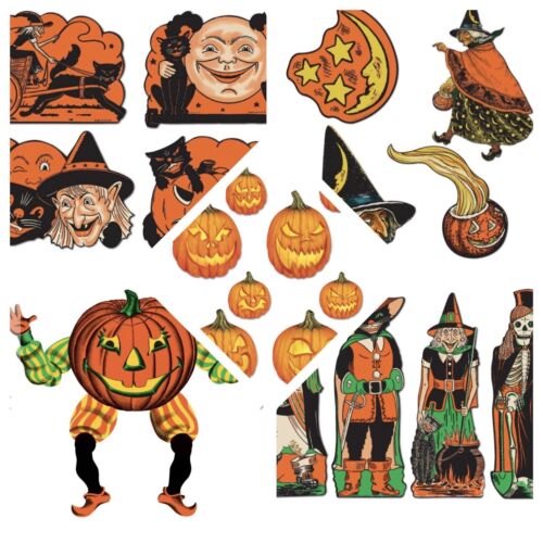Halloween Cutouts Decorating Pack 17 pieces, 5 items. Free Gift With Purchase.