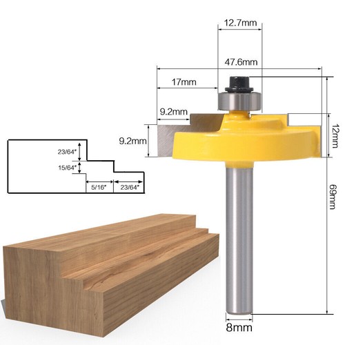 Cornice porta e porta modanatura router punta 8 mm gambo bordo profilo scale - Foto 3 di 10