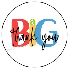 A BIG THANK YOU ENVELOPE SEALS LABELS STICKERS PARTY FAVORS