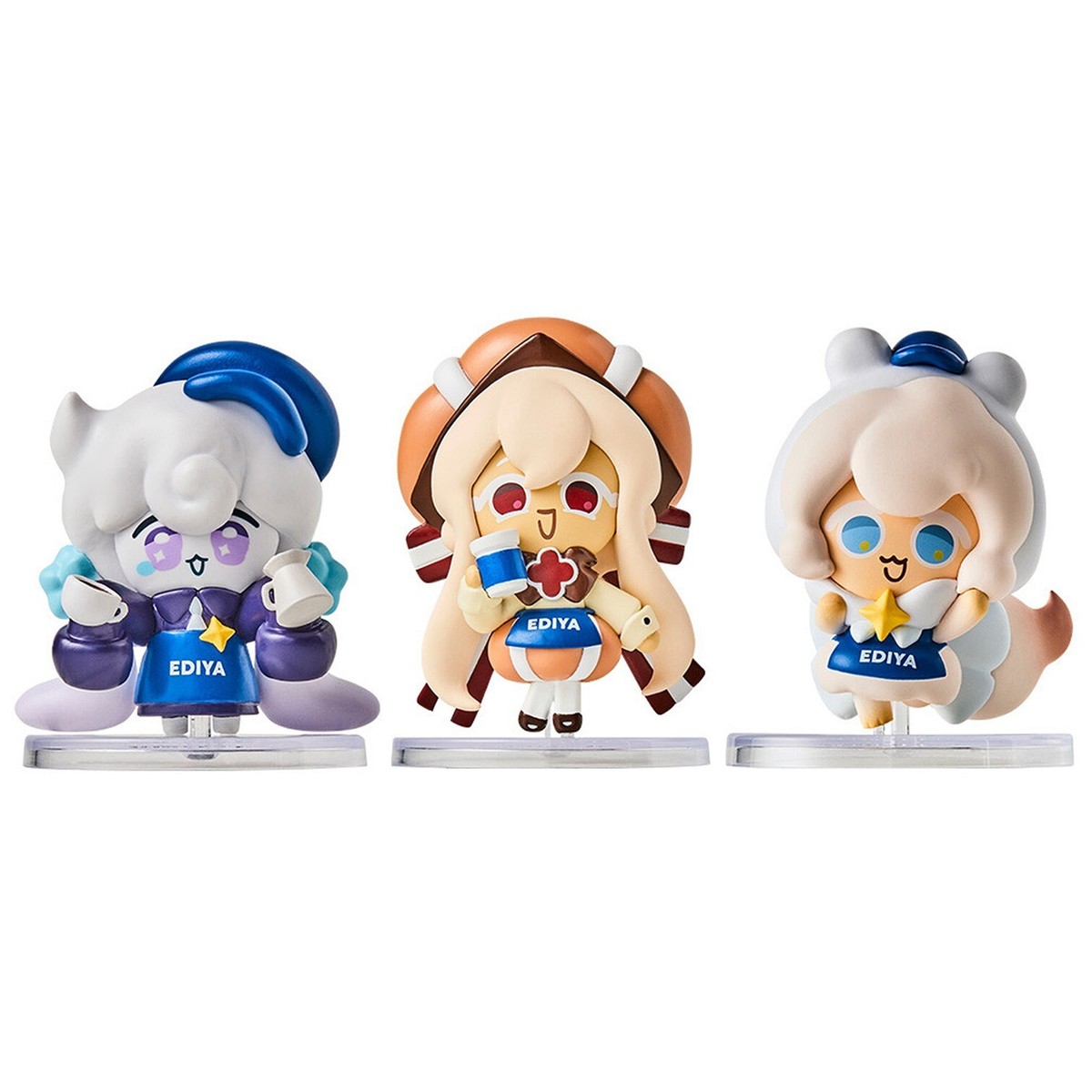 Cookie Run Kingdom Ediya Milky Way + Cream Ferret + Caramel Choux