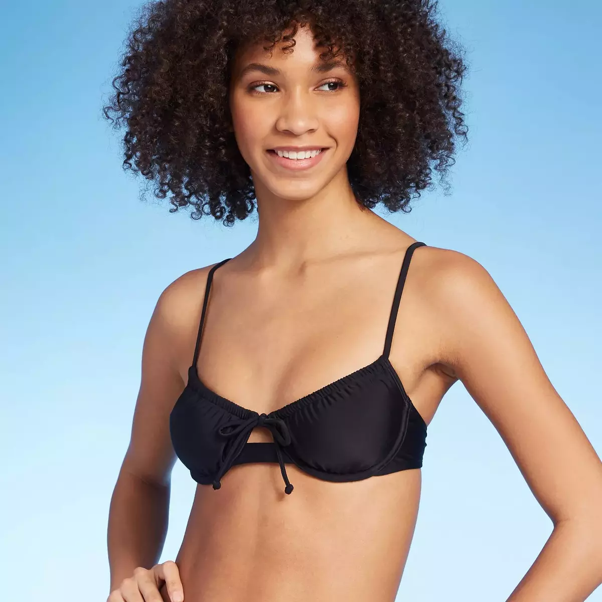 Shirred Underwire Bikini Top