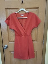 Madewell Dress Womens XXS Orange Faux Wrap