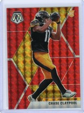 2020 Panini Mosaic Choice Football Rookie Red #220 Chase Claypool #16/80