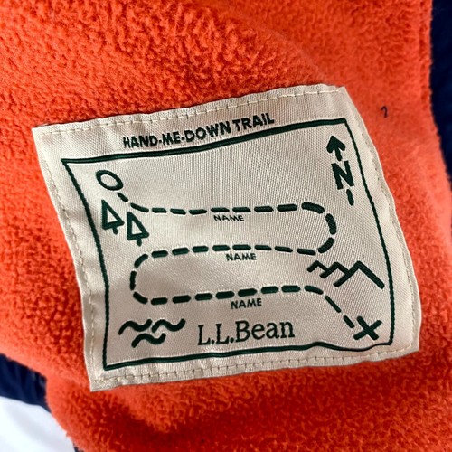 L.L. Bean Boundless Softshell Jacket Kids M10-12 Navy Hooded Pocket Long Sleeve - Picture 4 of 15