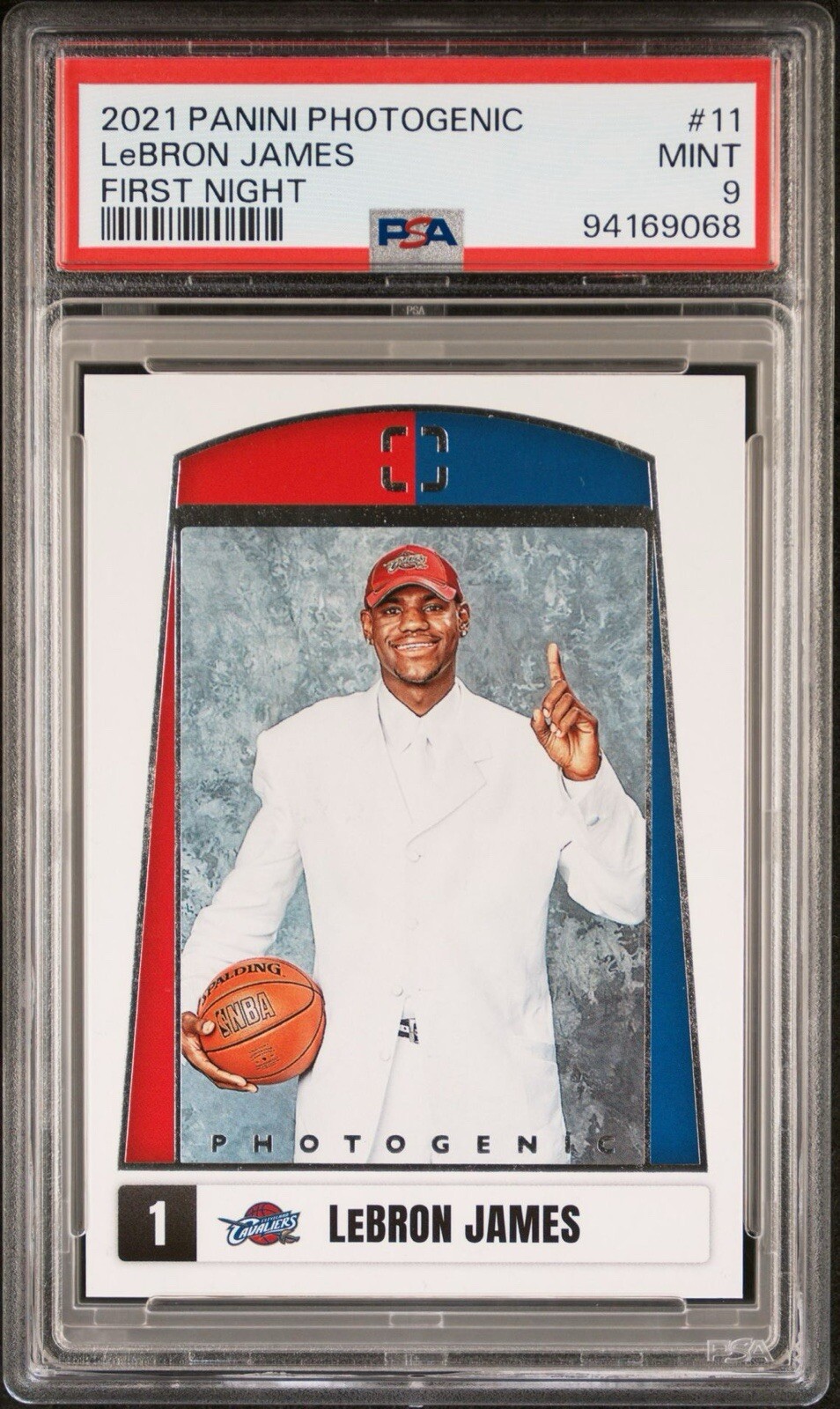 2021-22 Panini Photogenic LeBron James #11 First Night PSA 9 SP