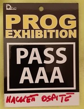 STEVE HACKETT GENESIS VERY RARE PASS "AAA" PROG EXHIBITION FEST ROMA ITALY 2011