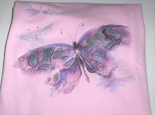 "Butterfly" Gildan pink Fleece Long Sleeve Crew Neck Sweatshirt