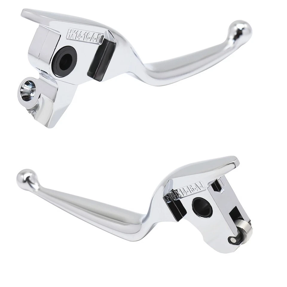 Hand Brake & Clutch Levers Chrome Hand Grips For Harley Ultra Limited 2014-2016 - Image 2 of 4