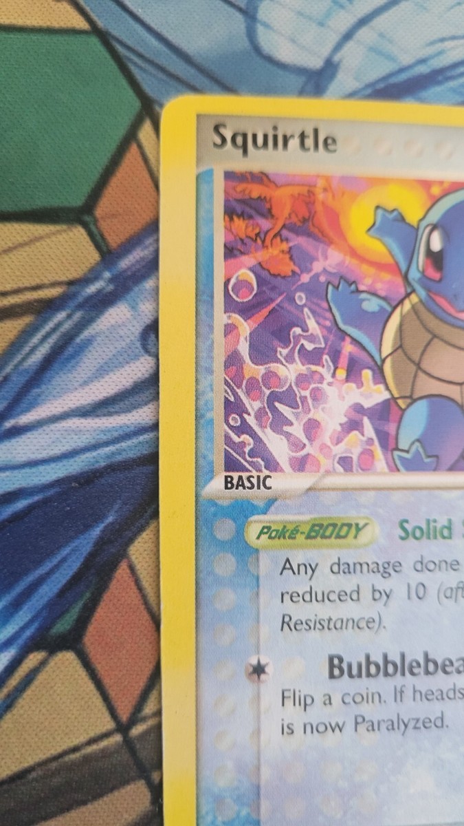 Squirtle 64/100 EX Crystal Guardians Pokemon Card surfing turtle