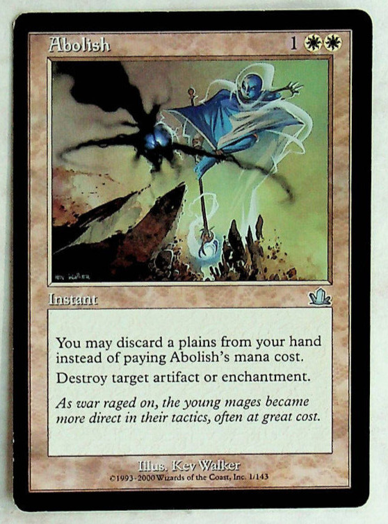 Abolish - Prophecy Edition - 2000 - Magic The Gathering Card