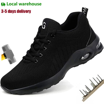 Mens Work Boots Steel Toe for Safety Shoes Indestructible Sneakers Lightweight