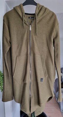  AMACI NEU Shirtjacke khaki Hoodie Reißverschluss Herren Sweatjacke 