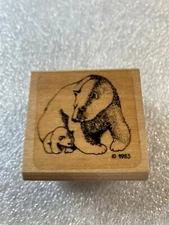 Graphistamp Charles Doss Polar Bear Wood Mounted Rubber Stamp~S-61 *