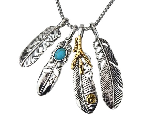 Ella Jonte lg. Boho Ibiza Kette silber gold türkis Ethno Halskette mit Anhängern - Bild 2 von 4