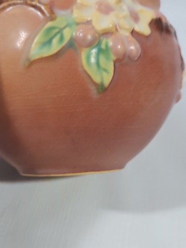 Roseville Pink Apple Blossom Jardiniere Vase Planter #300-4 Vintage - Picture 10 of 19